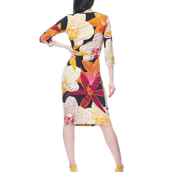 NWT The Kit by Daniel Vosovic  Gisela Bamboo Dress In Bali Orchids S Host Pick - Picture 2 of 6